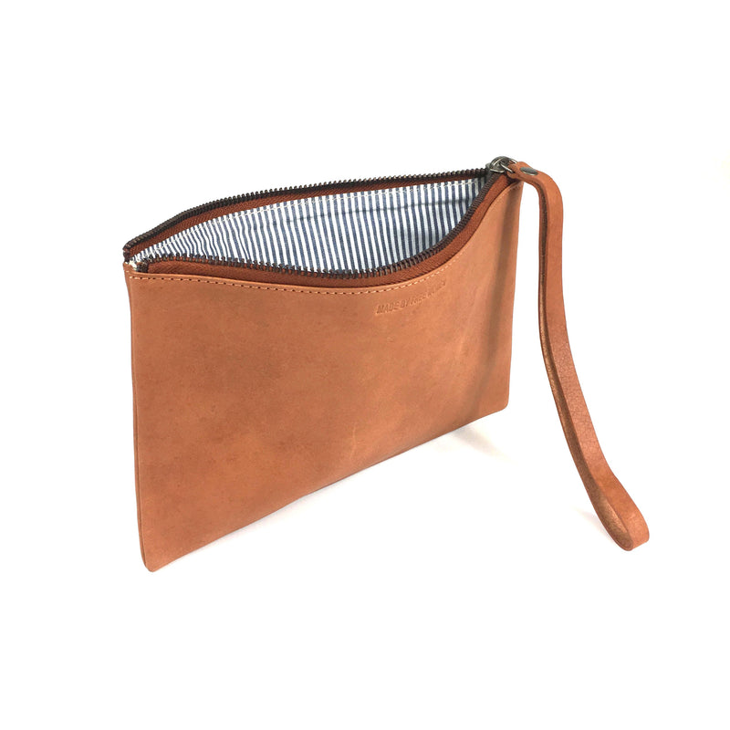 Eco Friendly Vegetable Tanned Leather Clutch