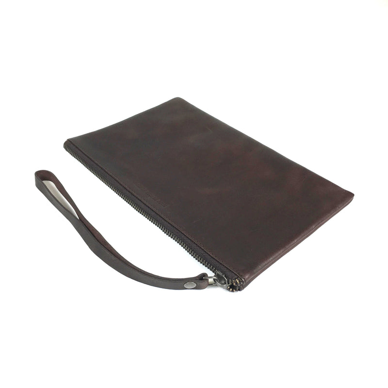 Leather Brown Clutch Purse  Accessory