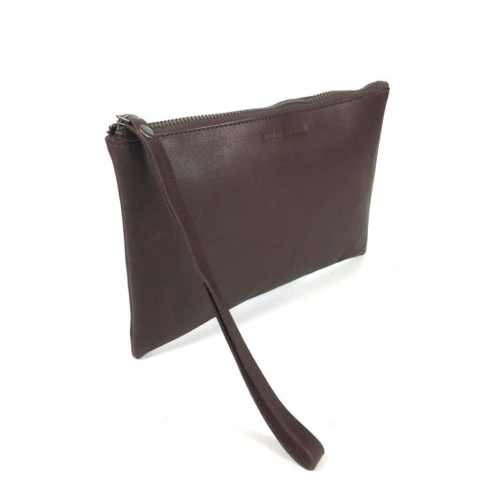 Leather Brown Clutch Purse  Accessory