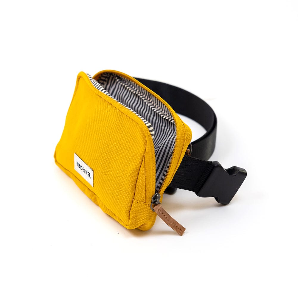 Waxed Canvas Fanny Pack Yellow hotsell Bum Bag Crossbody Bag Hip Pouch Waist Bag