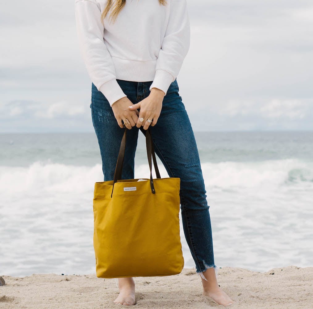 Mustard tote handbag hotsell