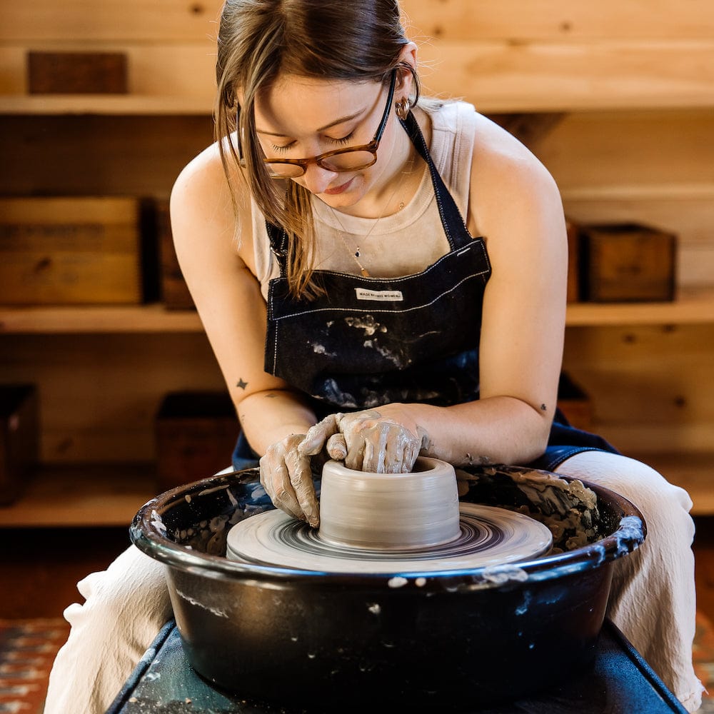 Bluecut Aprons - Premium Designer Apron Handcrafted in California Mason - Sky Blue newest Selvage Denim