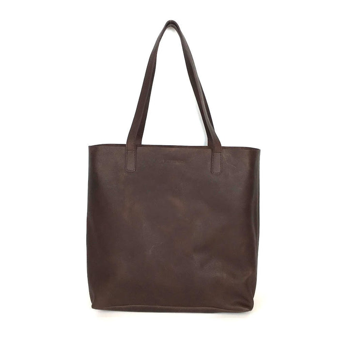 Versatile Brown Leather Tote Tote