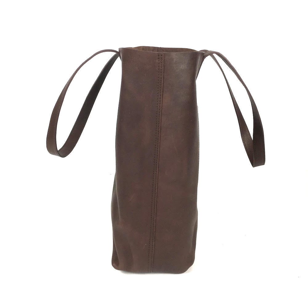Versatile Brown Leather Tote Tote