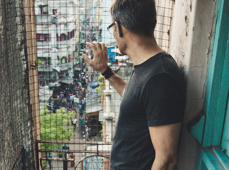 Co-Founder Brad Jeffery looking over Sonagachi, considered the largest redlight district in South Asia. 