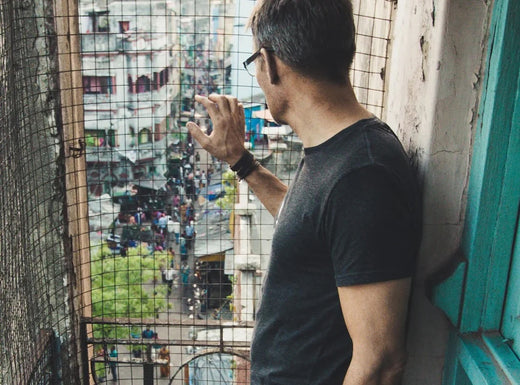 Co-Founder Brad Jeffery looking over Sonagachi, considered the largest redlight district in South Asia. 