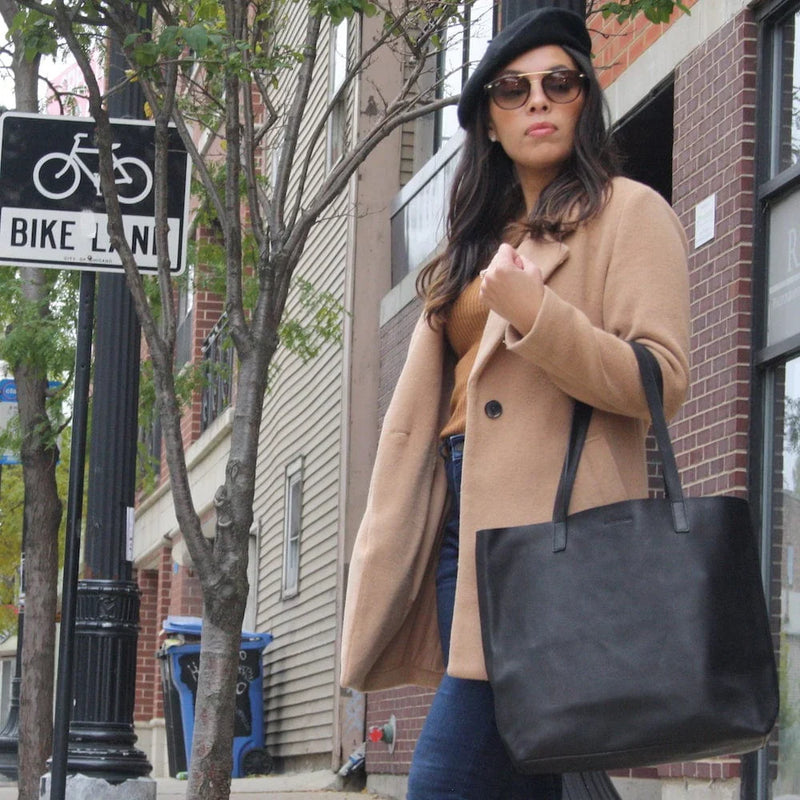 6 Stylish Ways to Elevate Your Look with a Black Leather Tote