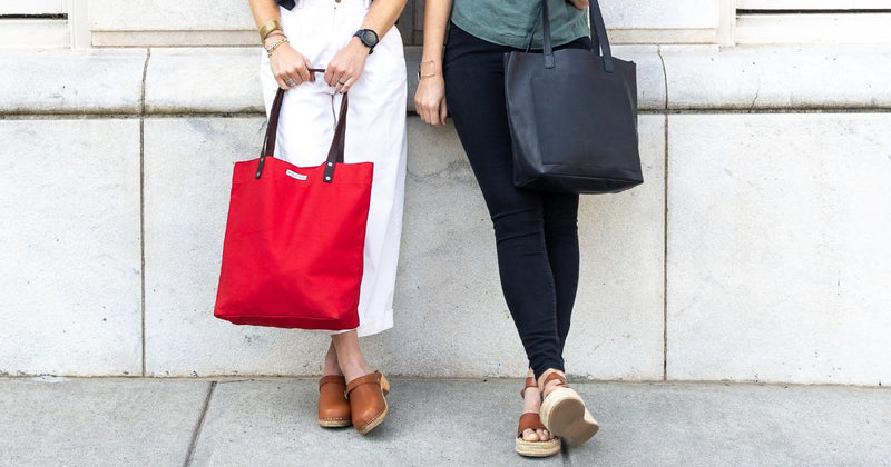 handcrafted purses from made free part of the cyber monday sale - veg tanned leather and organic cotton 