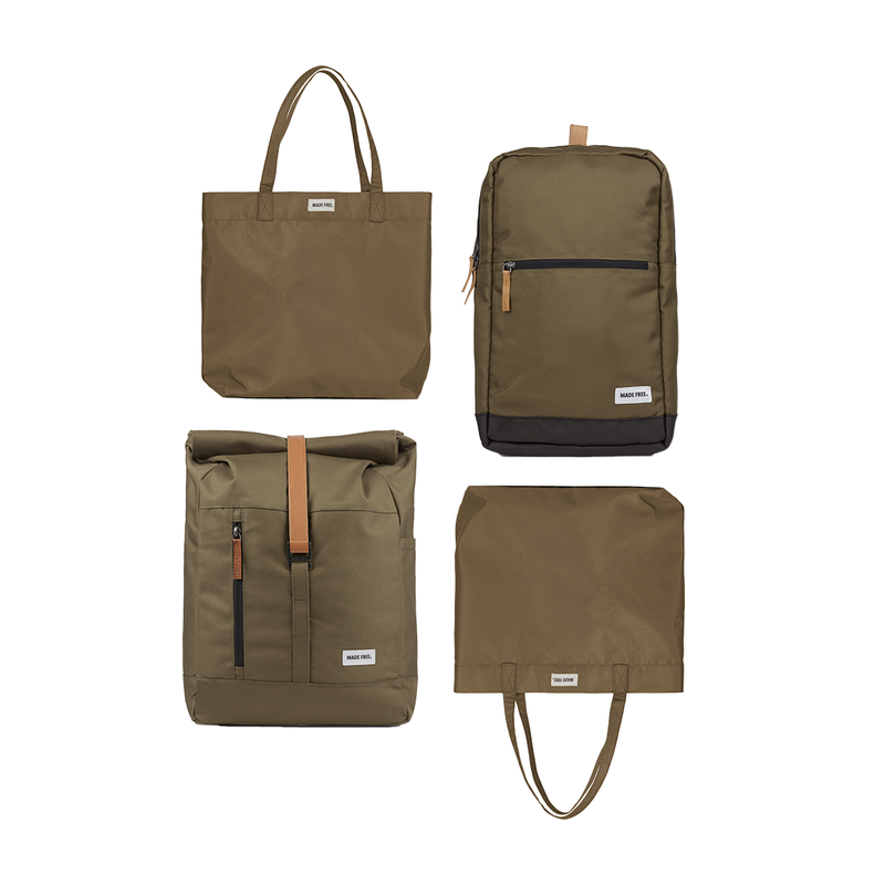 sustainable bags made with 100% recycled material