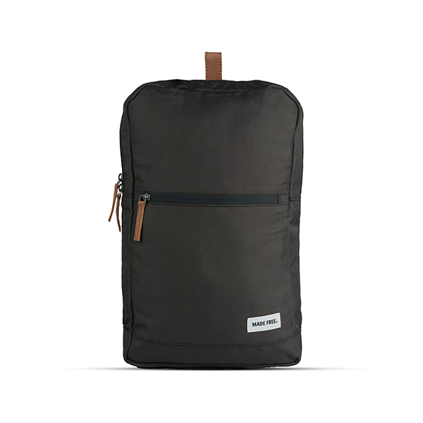 Sustainable backpack handcrafted from organic cotton and recycled materials