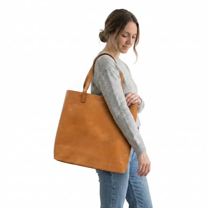 Day Tote Leather Camel