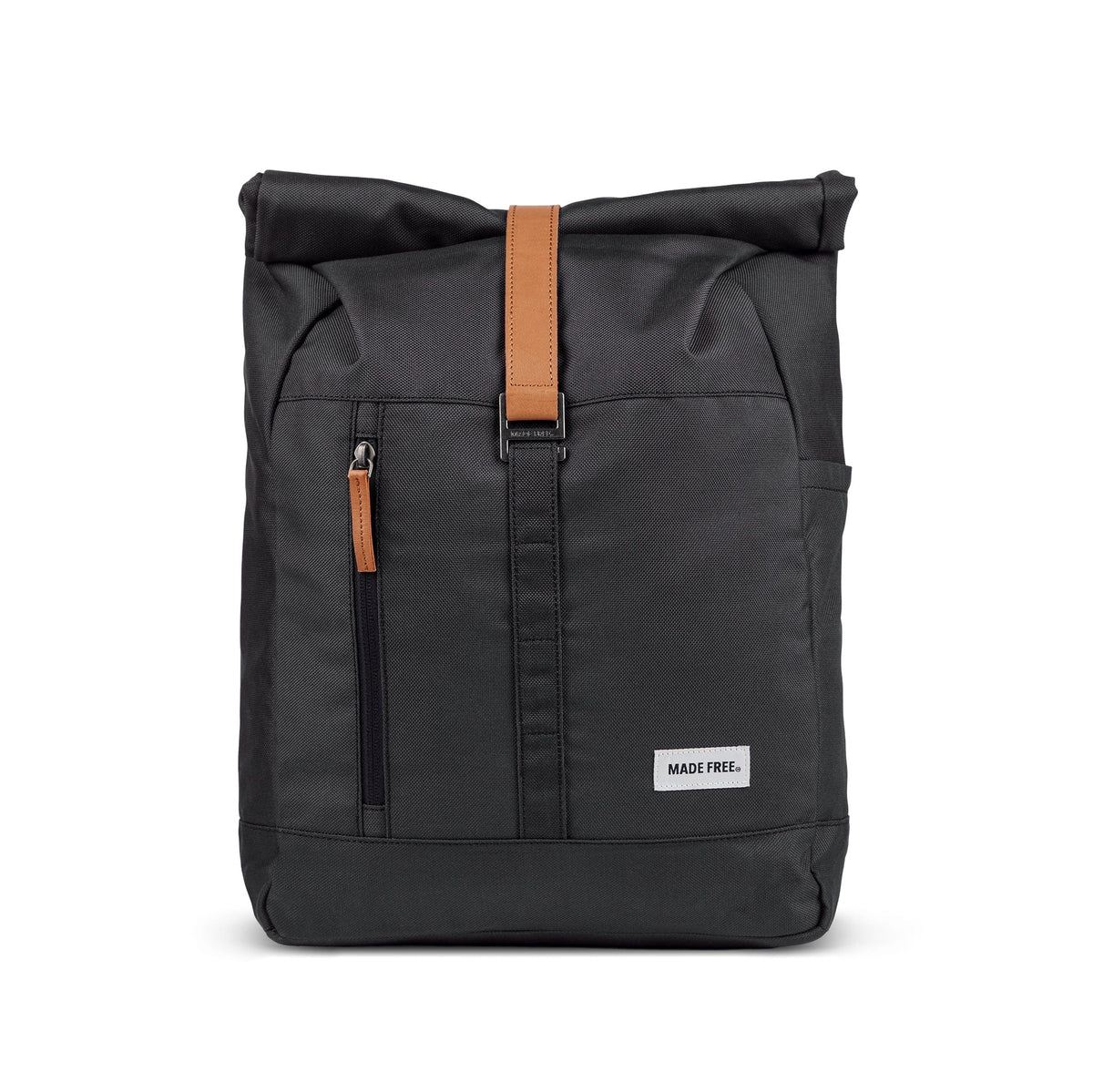 Roll Pack Backpack in Charcoal Black, 100% Recycled Poly Backpack