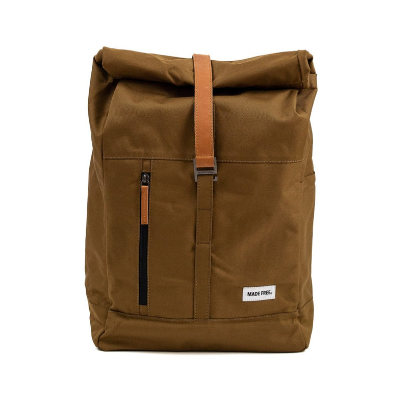 Roll Pack Backpack in Taupe, 100% Recycled Poly Backpack