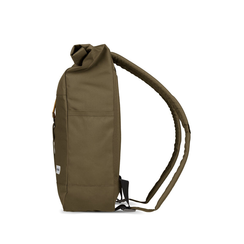 Roll Pack Backpack in Taupe, 100% Recycled Poly Backpack