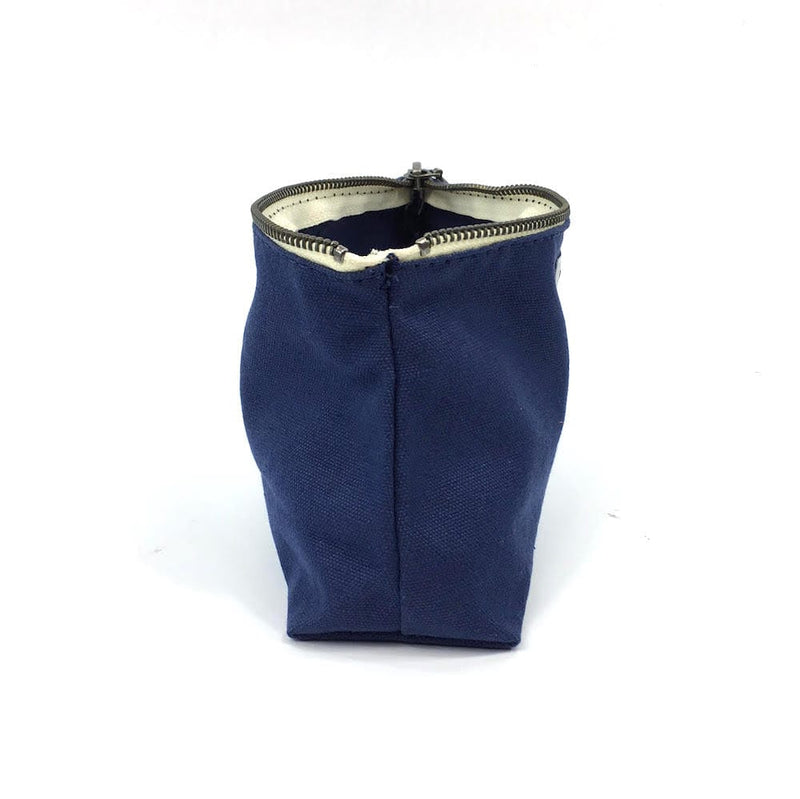 BEAUTY POUCH INDIGO. Cotton canvas bag. Makeup Bag. cosmetic bag. corporate gifts. organic canvas